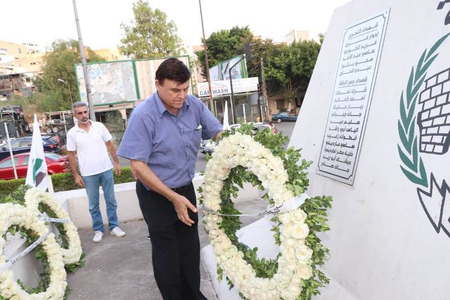 احتفال رمزي أمام نصب شهداء جسر الباشا لمناسبة ذكرى تحريرها