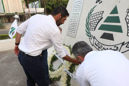 احتفال رمزي أمام نصب شهداء جسر الباشا لمناسبة ذكرى تحريرها